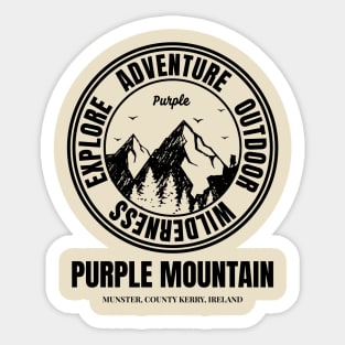 Purple Mountain, Kerry Ireland - Irish Mountains Sticker